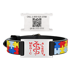 QR Code Child Titanium Medical ID Bracelet Multi Colors